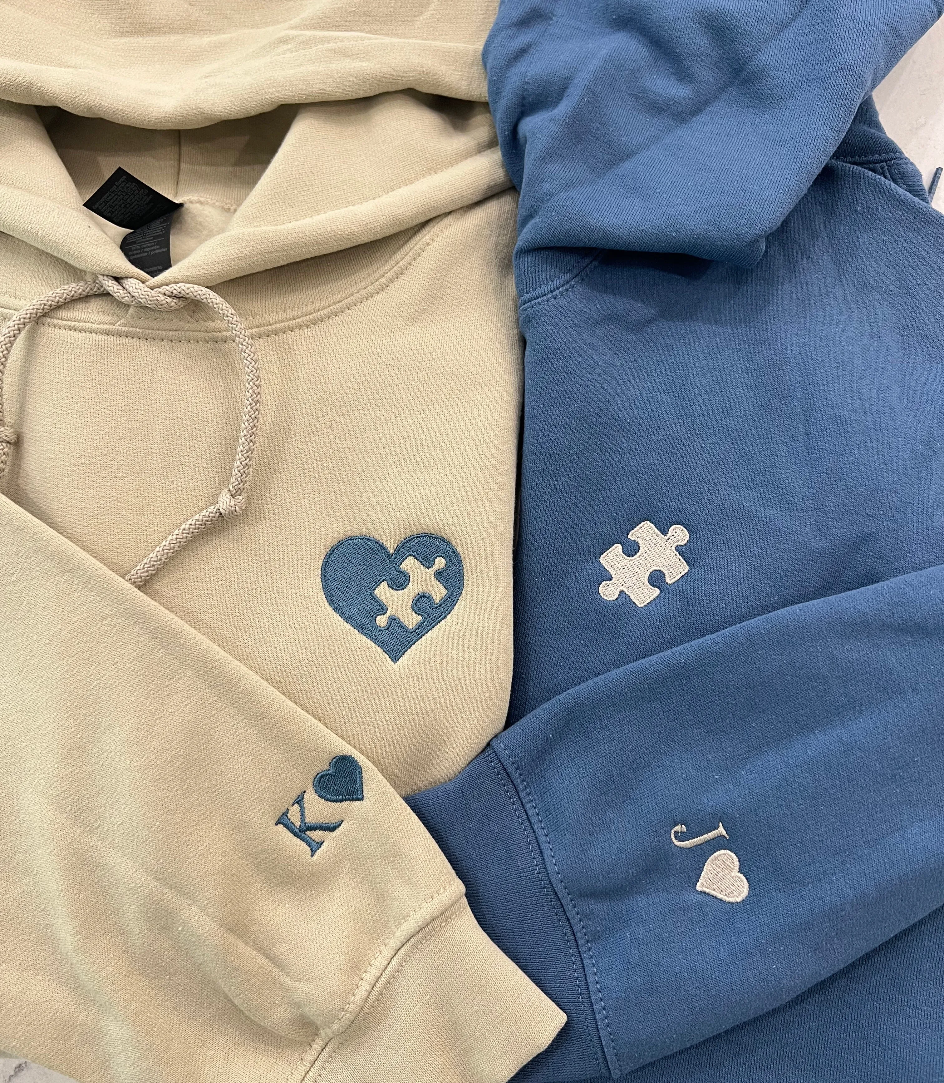 Heart and Puzzle Piece Couples Hoodies sold by Peach Marketplace