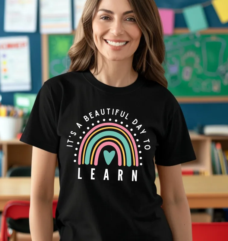 Rainbow Beautiful Day To Learn sold by Peach Marketplace