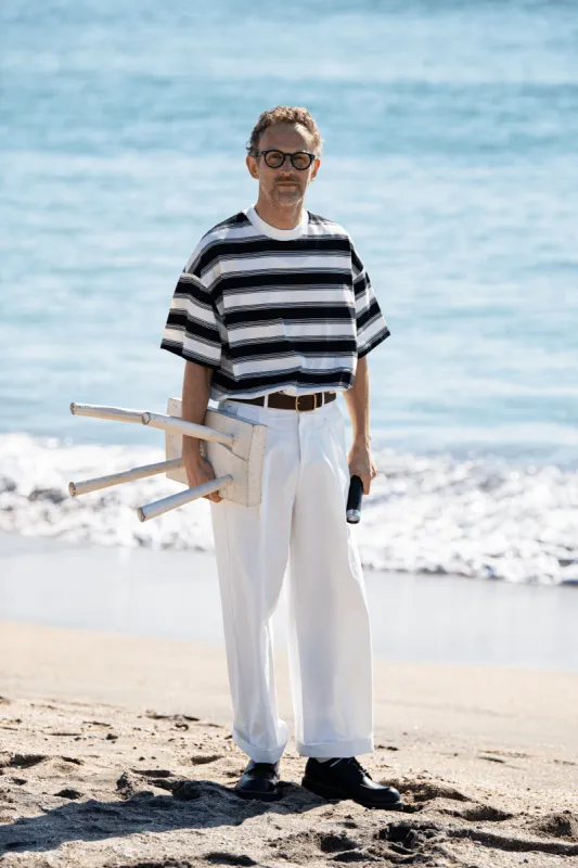 Men's Strip Basic Short Sleeve T-Shirt sold by PROD Bldg