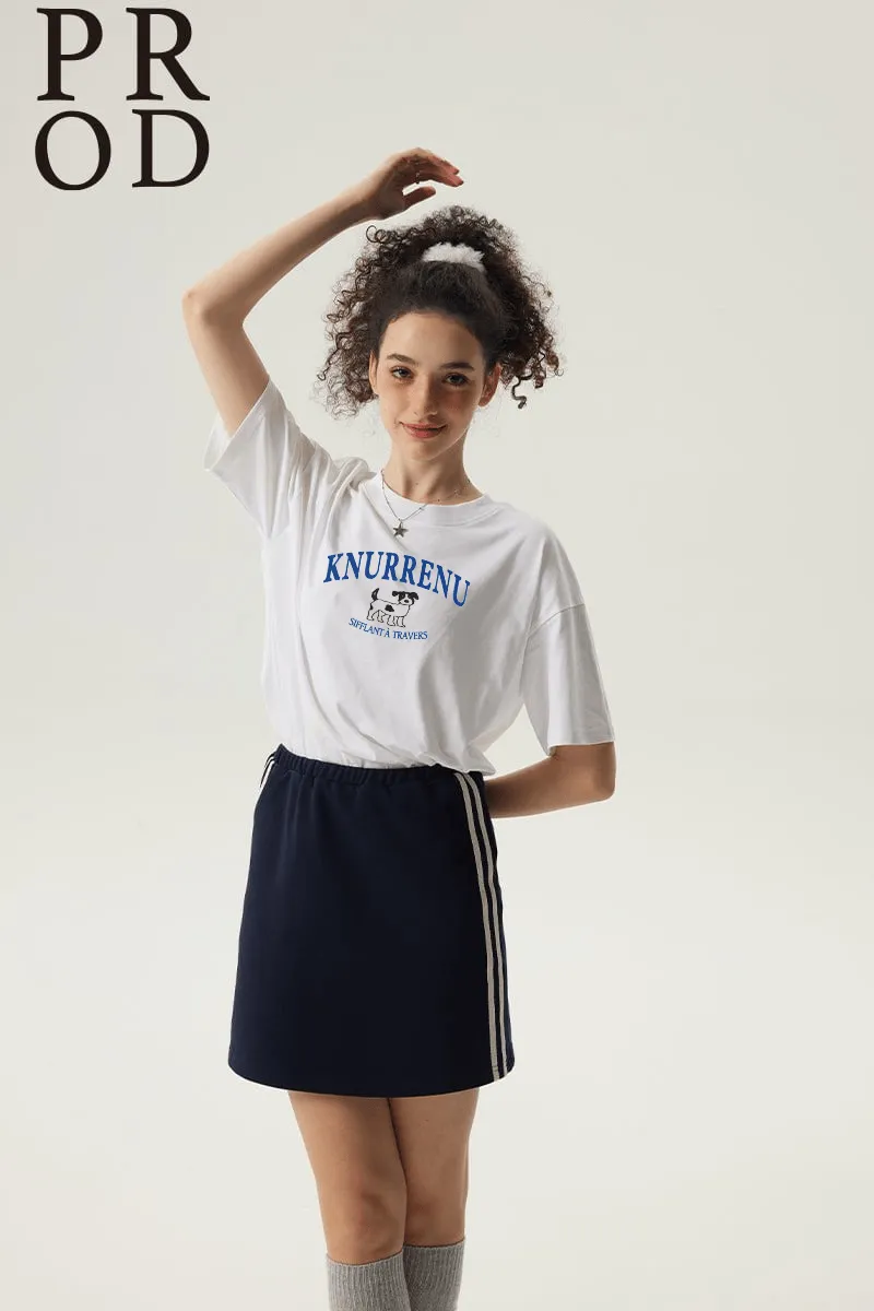 Knurrenu - Puppy Boxy Short Sleeve T-Shirt / White sold by PROD Bldg