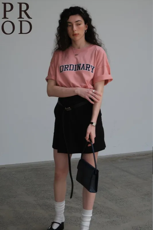 Ordinary Oversized Short Sleeve T-Shirt / Pink sold by PROD Bldg