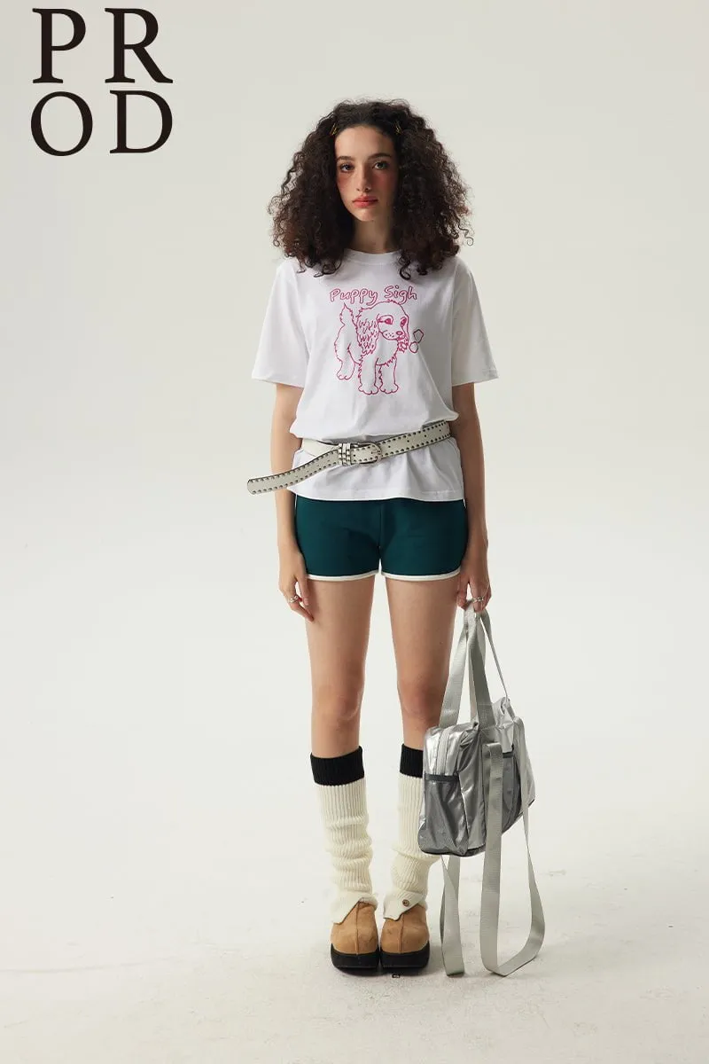 Puppy Sigh Basic Graphic Short Sleeve T-Shirt /White sold by PROD Bldg product image thumbnail 4