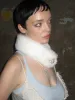 Faux Fur Scarf /White sold by PROD Bldg