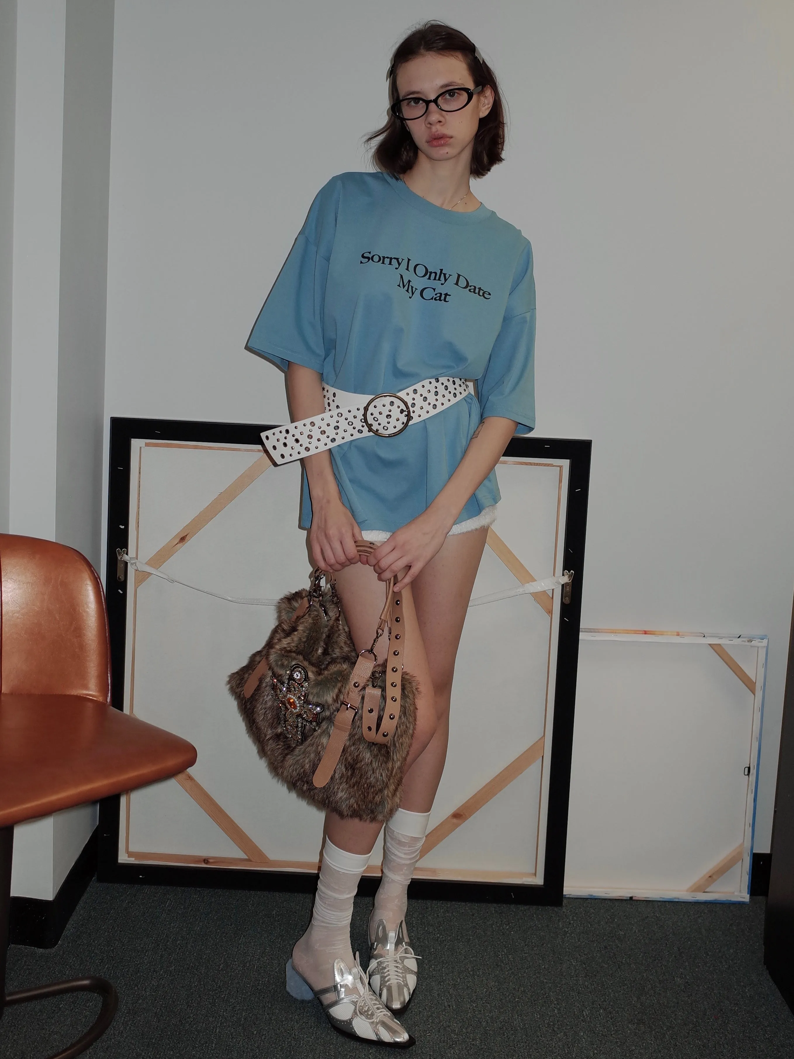 Date With My Cat Oversize T-shirt sold by PROD Bldg product image thumbnail 5