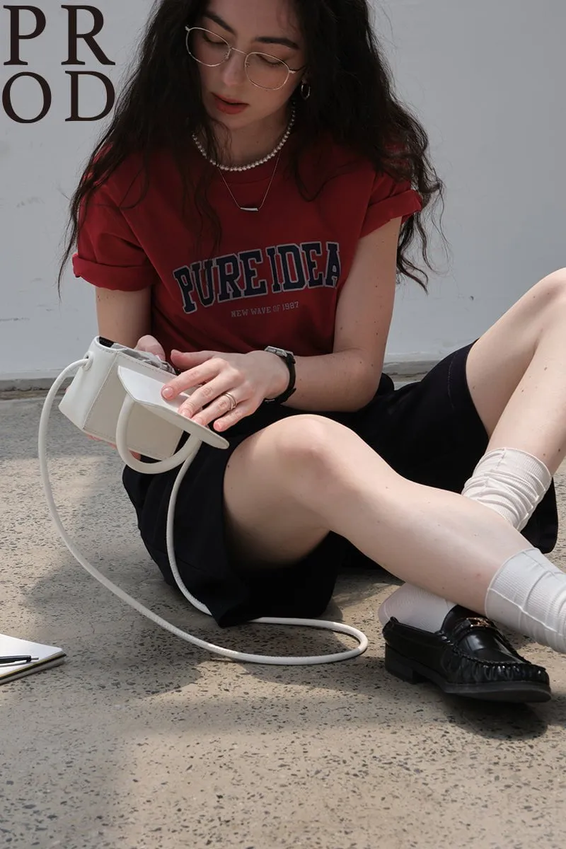 Pure Idea Graphic Basic Short Sleeve T-Shirt / Red sold by PROD Bldg product image thumbnail 3