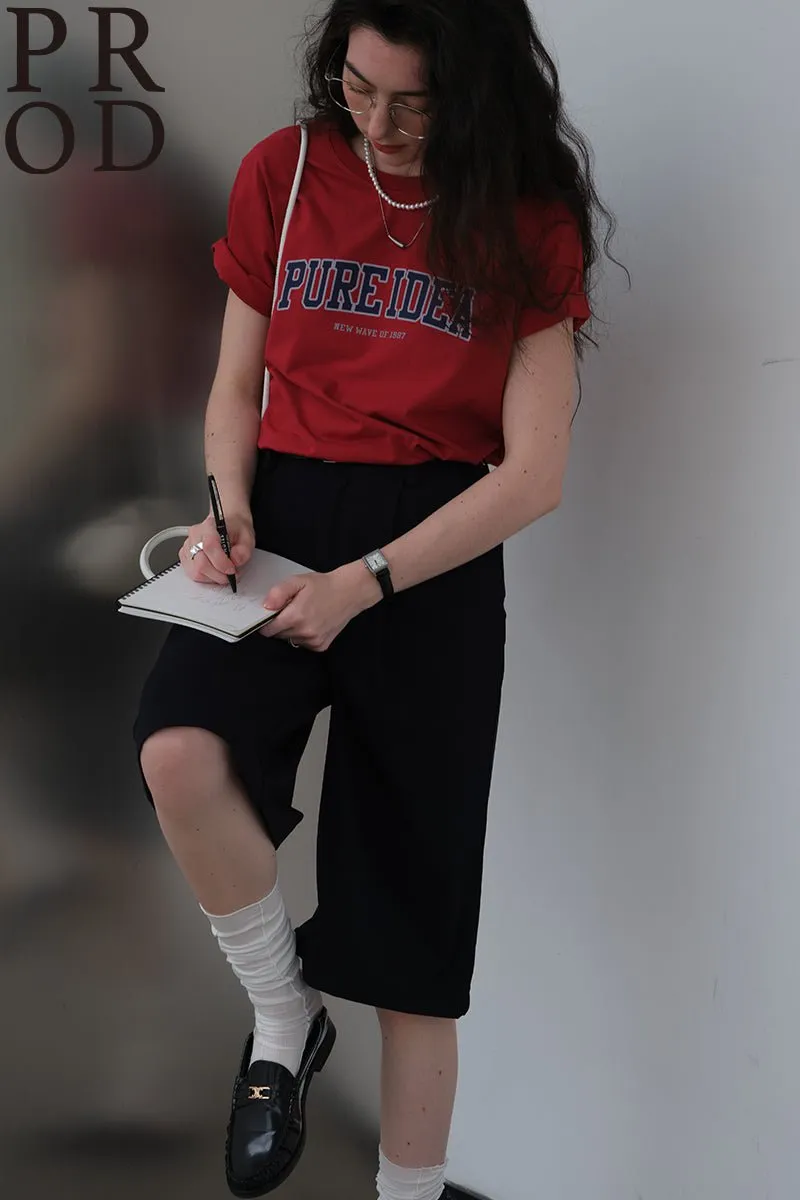 Pure Idea Graphic Basic Short Sleeve T-Shirt / Red sold by PROD Bldg product image thumbnail 2