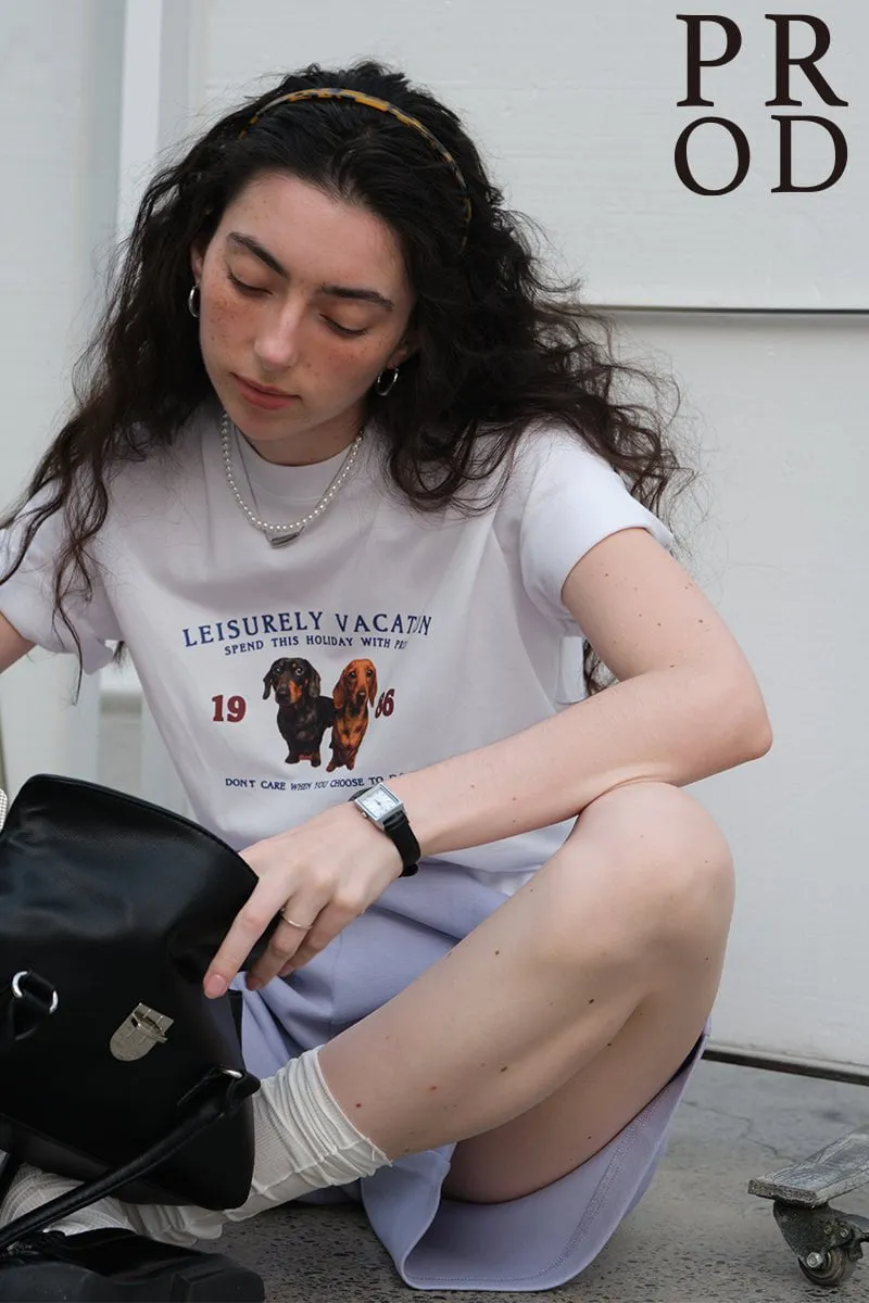 1986 Two Dogs Basic Short Sleeve T-Shirt / White sold by PROD Bldg product image thumbnail 4