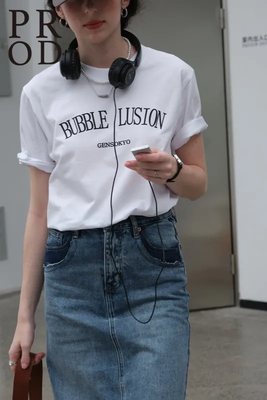 Bubble Lusion Basic Short Sleeve T-Shirt / White made by PROD Bldg