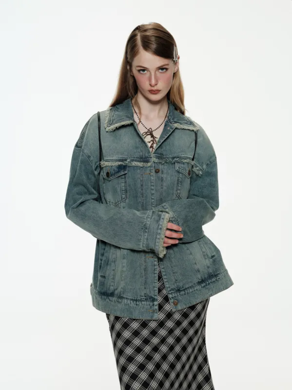 Raw Edge Washed Denim Jacket sold by PROD Bldg