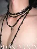 Multilayered Black Cross Pearl Long Necklace sold by PROD Bldg