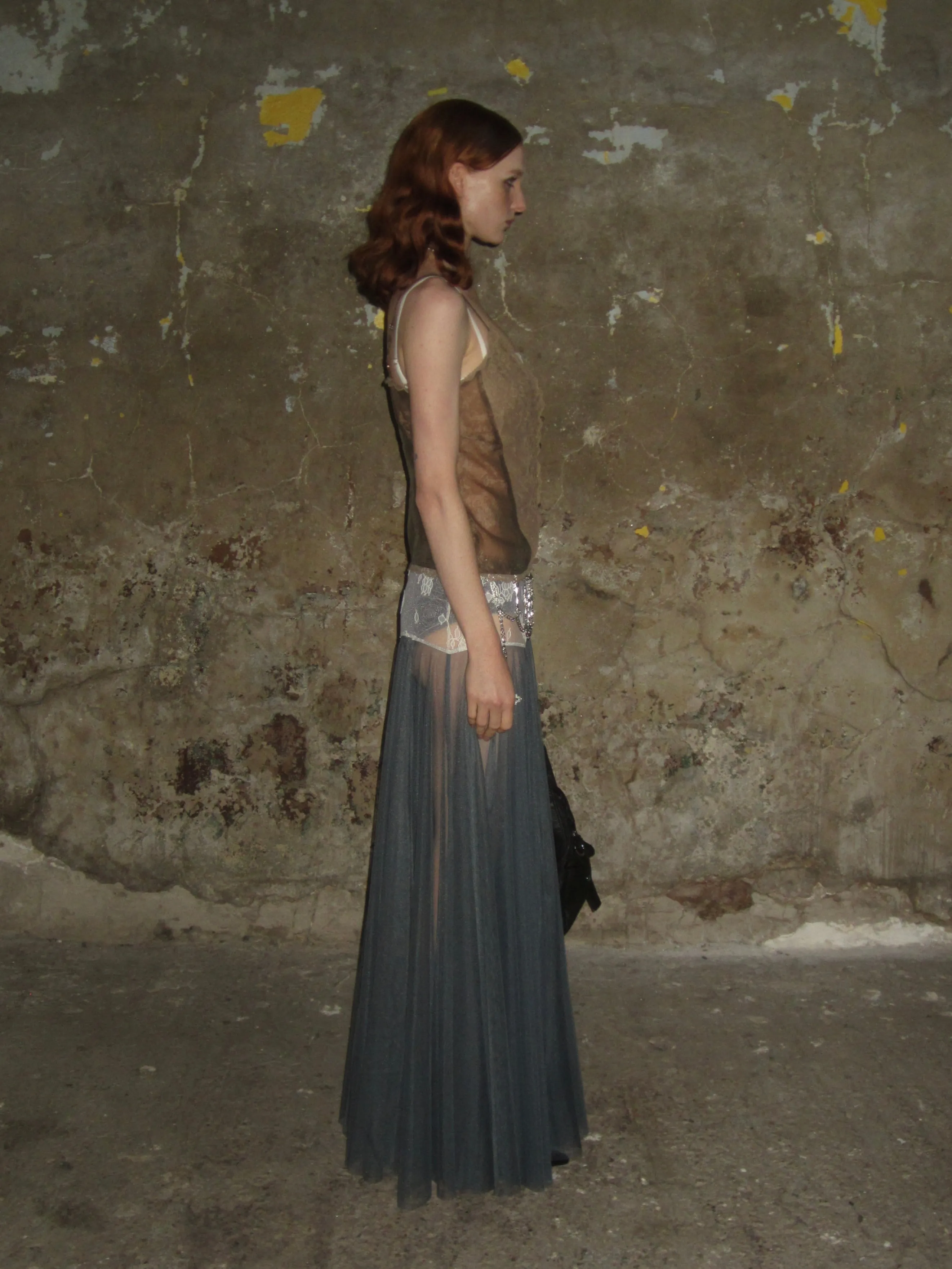 Lace buttoned camisole top /Coffee sold by PROD Bldg product image thumbnail 4