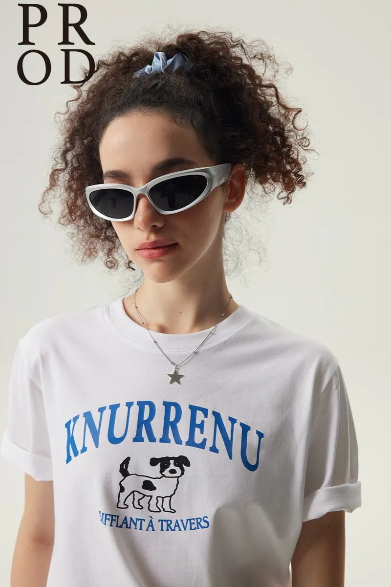 Knurrenu - Puppy Basic Graphic Short Sleeve T-Shirt / White sold by PROD Bldg product image thumbnail 3