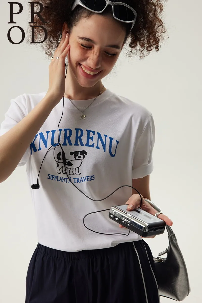 Knurrenu - Puppy Basic Graphic Short Sleeve T-Shirt / White sold by PROD Bldg product image thumbnail 2