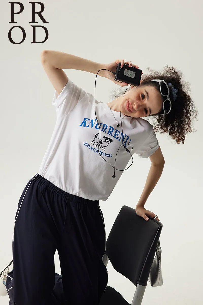 Knurrenu - Puppy Basic Graphic Short Sleeve T-Shirt / White sold by PROD Bldg product image thumbnail 4