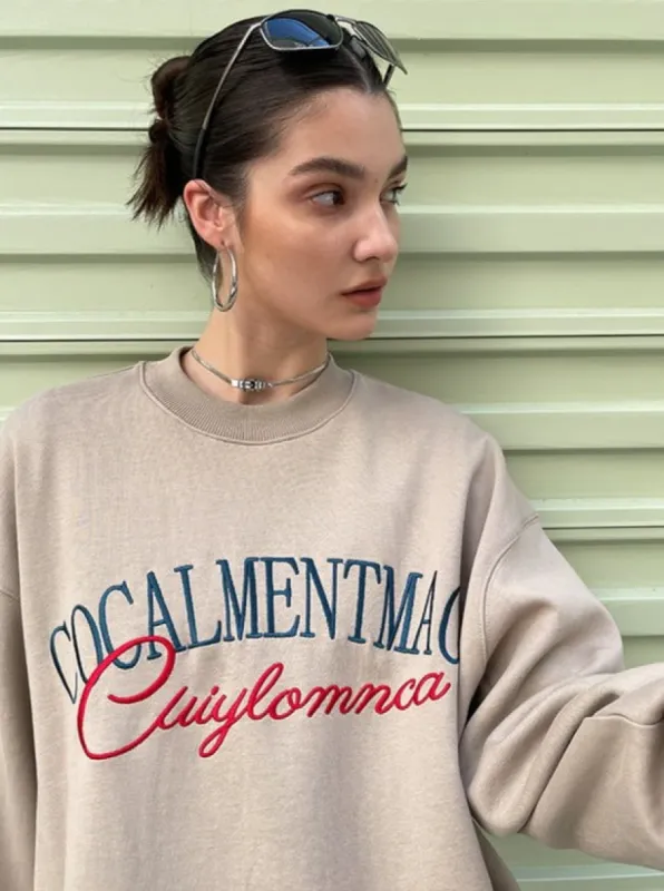 Loose Fit Cocalmentmac Embroidered Sweatshirt sold by PROD Bldg