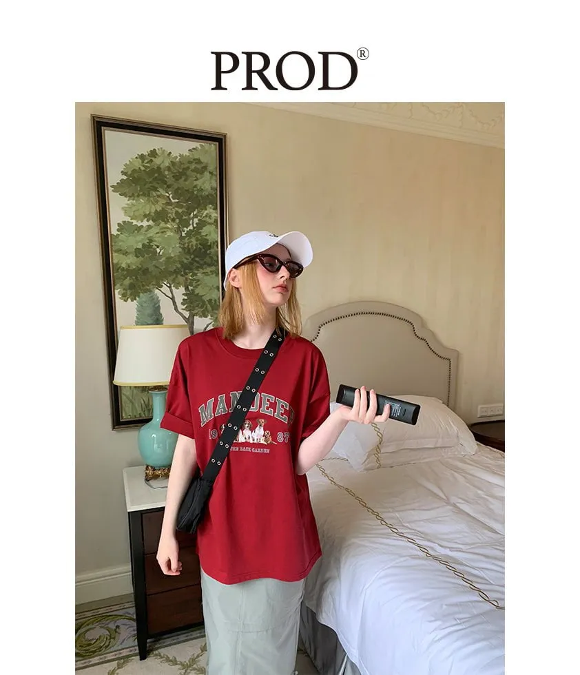 In the Back Garden Oversized Short Sleeve T-Shirt / Brick Red sold by PROD Bldg product image thumbnail 4