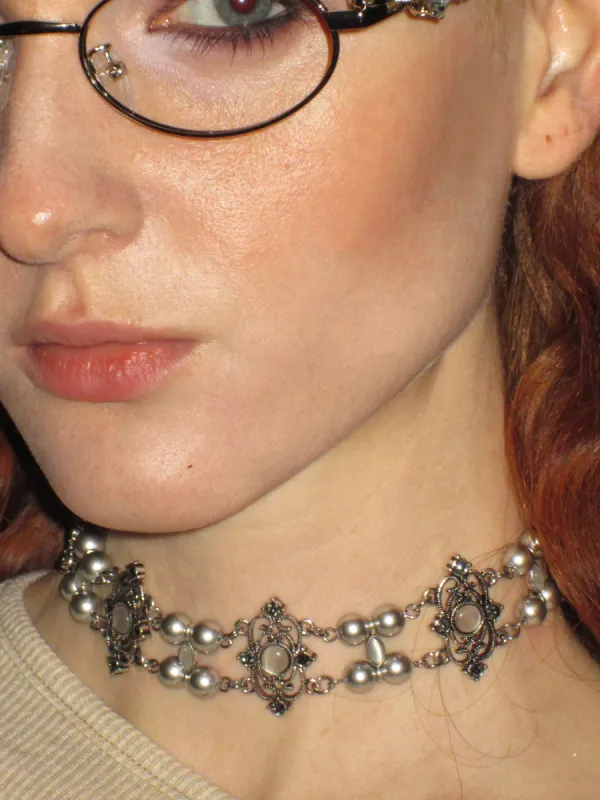 Gray Steel Pearl Baroque-Style Choker sold by PROD Bldg