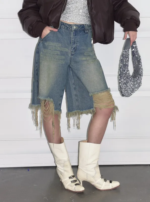 Ripped Short Jeans sold by PROD Bldg