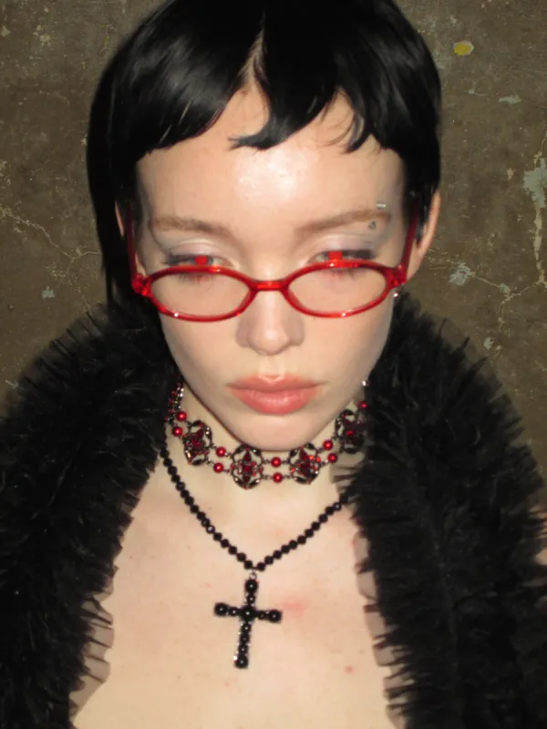 Red Glasses & Red Choker sold by PROD Bldg