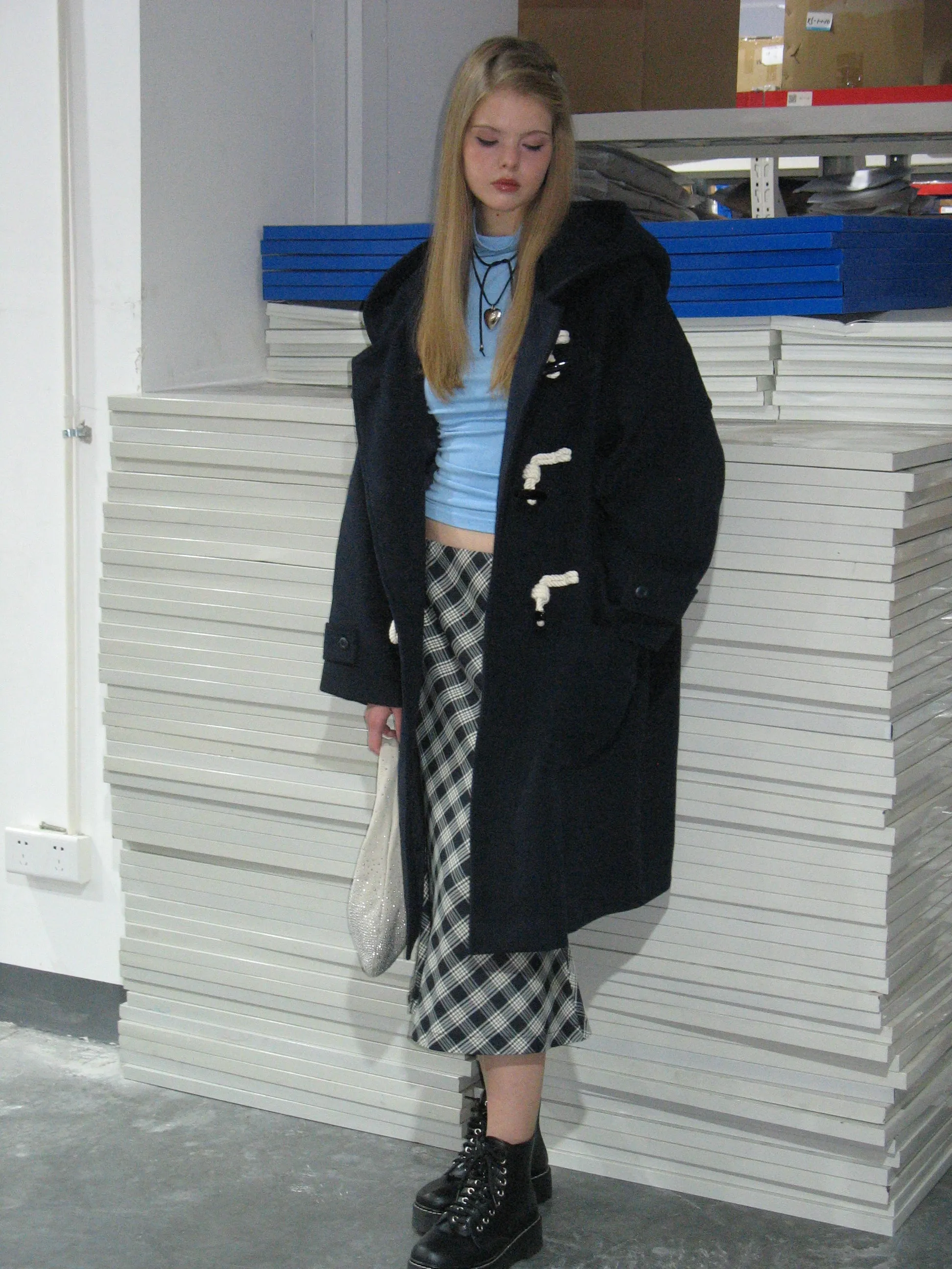 Navy Blue Duffle Coat sold by PROD Bldg product image thumbnail 3