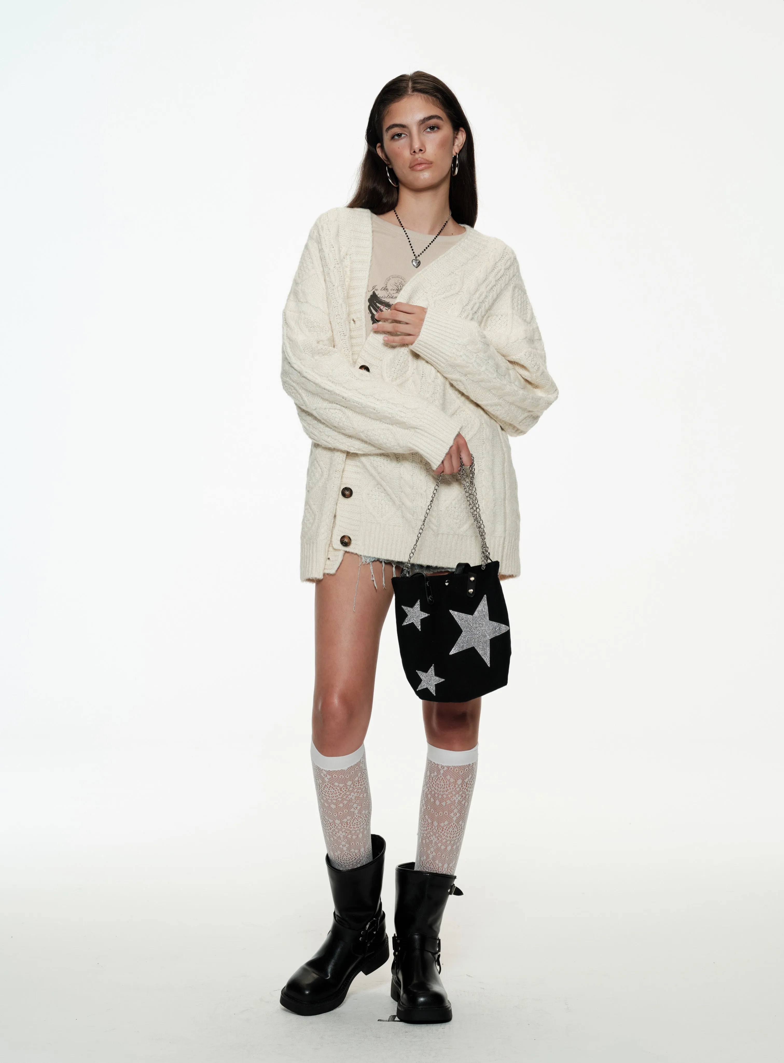 Open-Front Knit Cardigan sold by PROD Bldg product image thumbnail 5