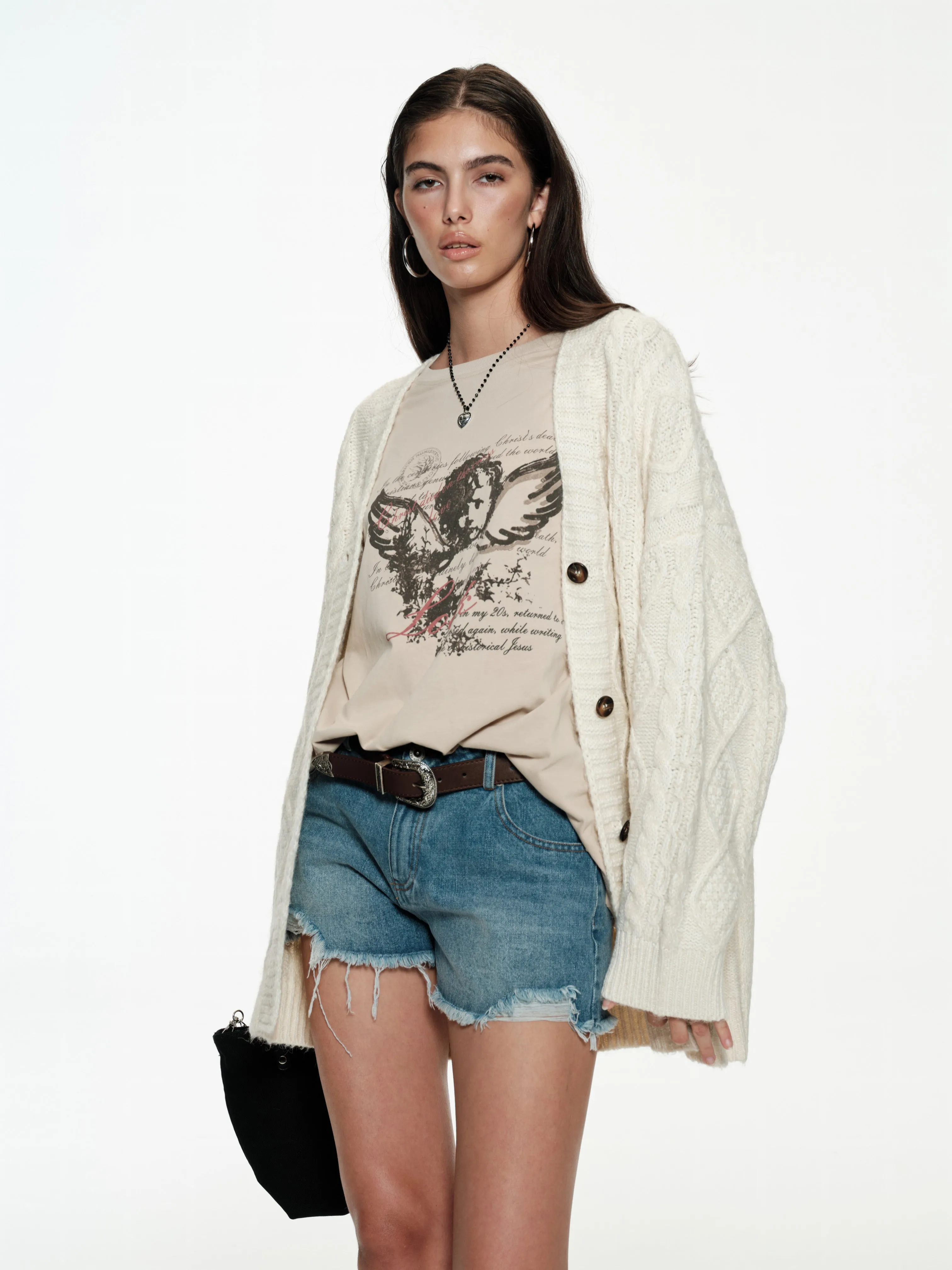 Open-Front Knit Cardigan sold by PROD Bldg product image thumbnail 4