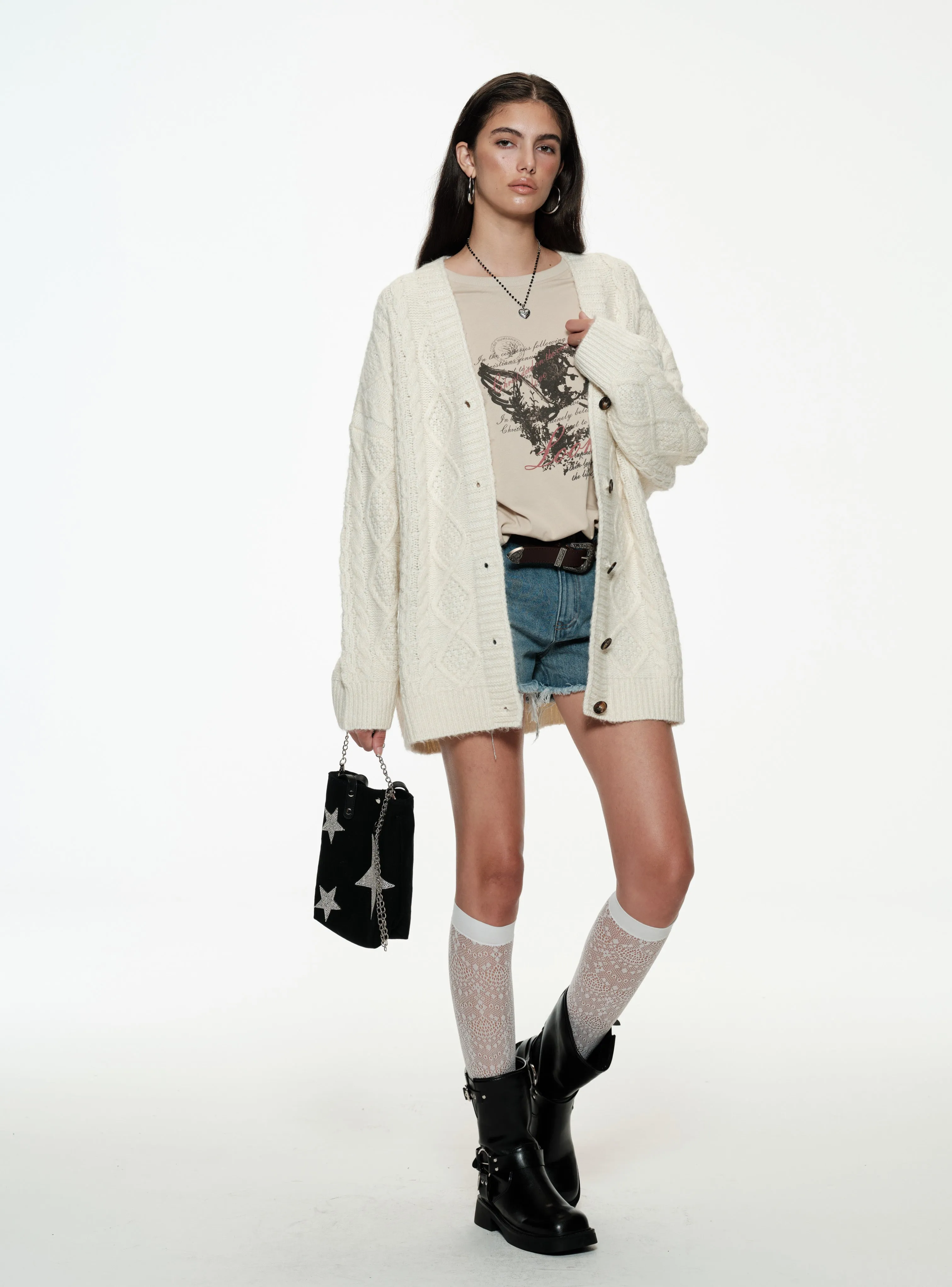 Open-Front Knit Cardigan sold by PROD Bldg product image thumbnail 3