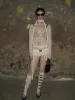 Lace-trimmed Cardigan /Beige sold by PROD Bldg