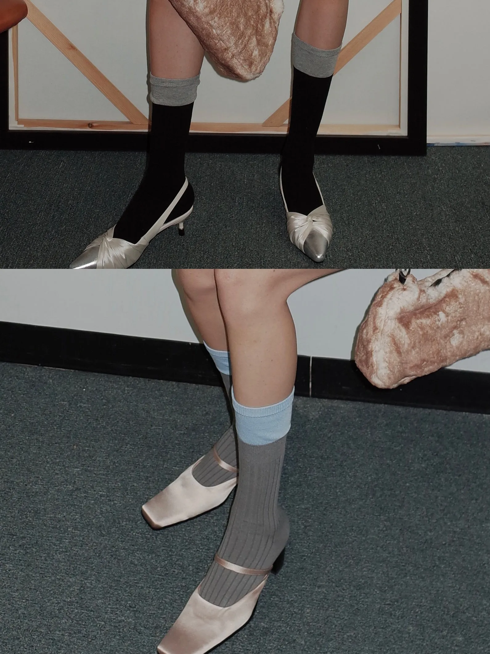 Two Color Slouch Sock sold by PROD Bldg