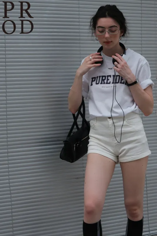 Pure Idea Basic Short Sleeve T-Shirt / White made by PROD Bldg