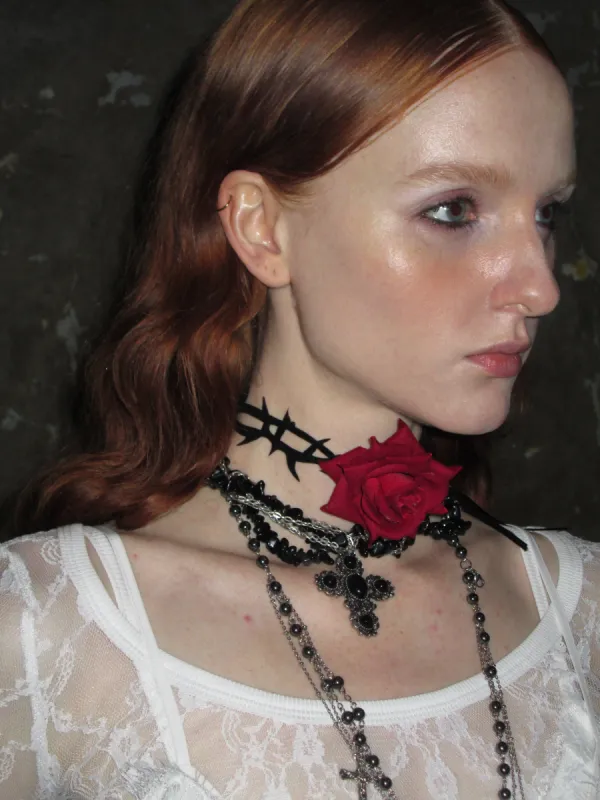 Red Rose Choker sold by PROD Bldg