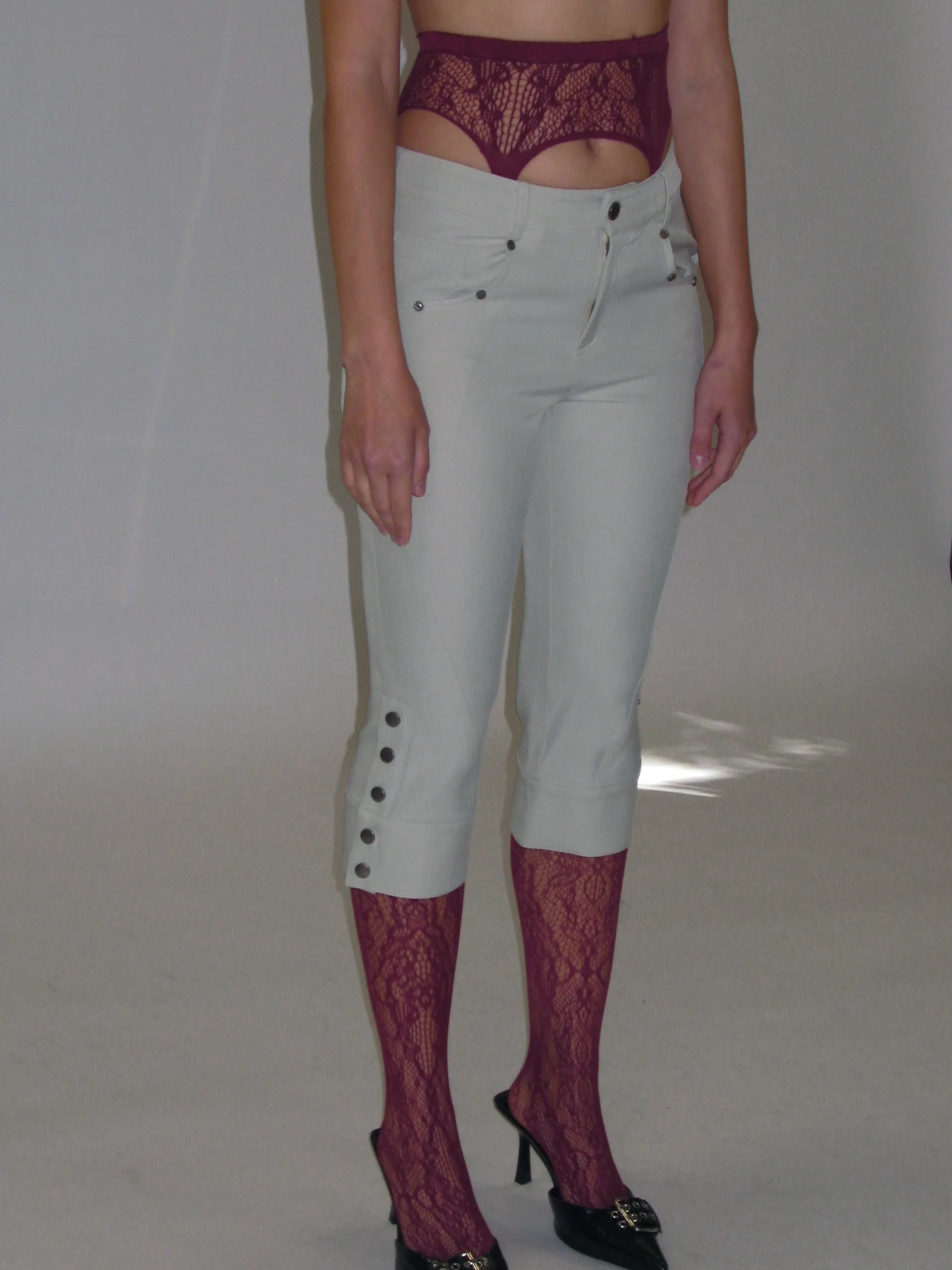 Lace Garter Belt Fishnet Thigh Highs sold by PROD Bldg