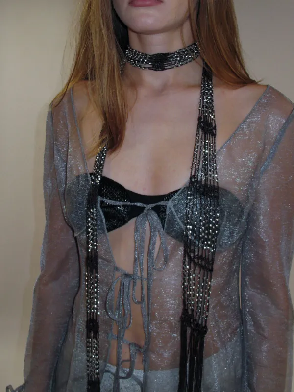 Rhinestone Handwoven Scarf sold by PROD Bldg