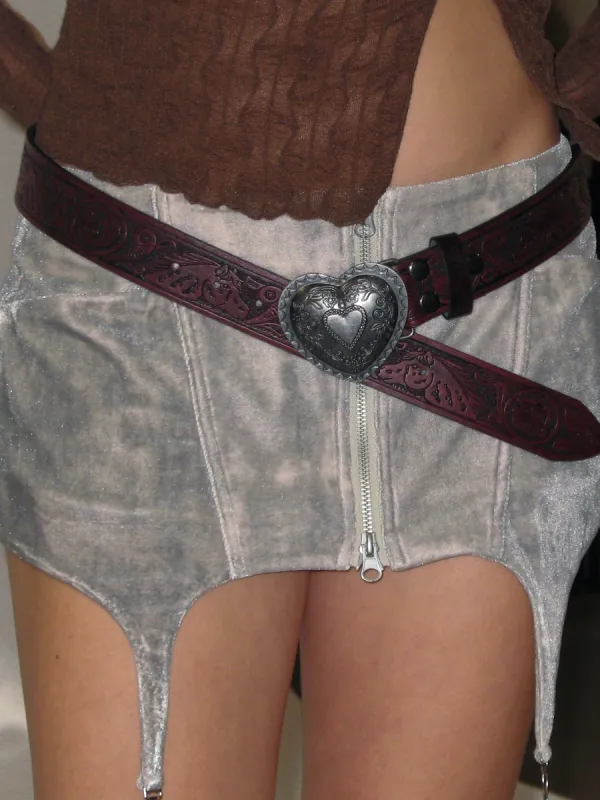 Wine Red Love Heart Belt sold by PROD Bldg