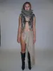 Faux Leather Overlay Midi Skirt sold by PROD Bldg