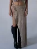 Faux Leather Overlay Midi Skirt sold by PROD Bldg