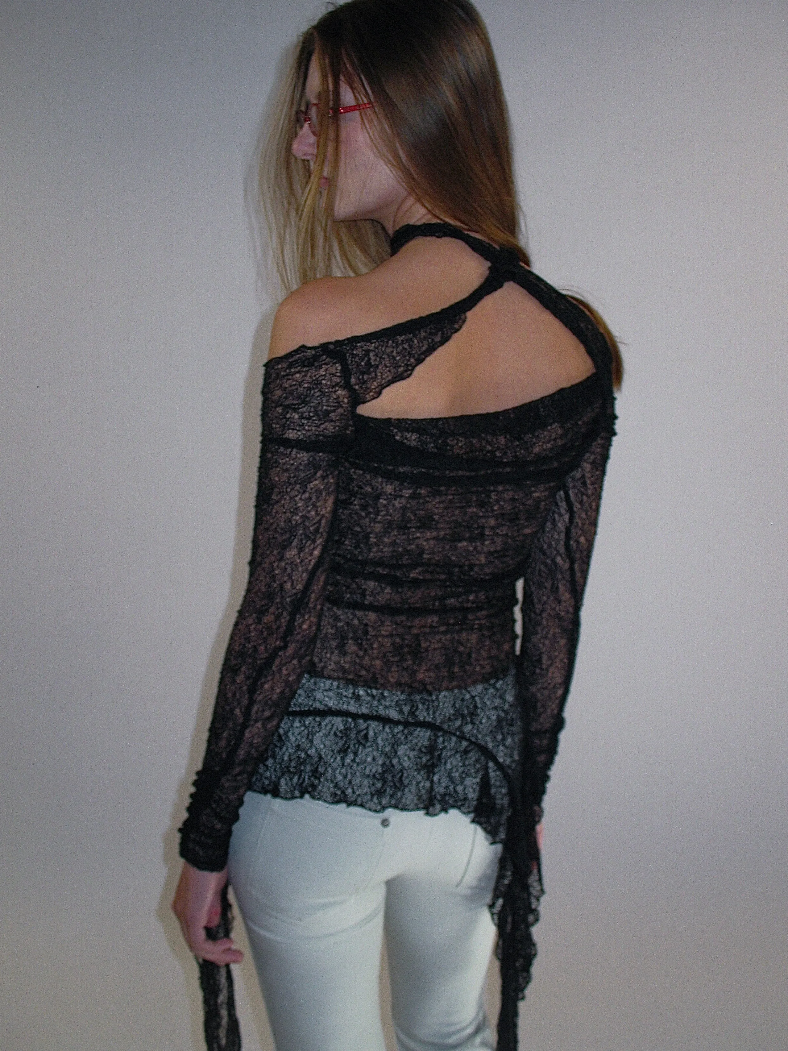 Gossamer Off-Shoulder Sheer Top sold by PROD Bldg product image thumbnail 3