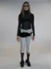 Side Button Capri Pants/ White sold by PROD Bldg