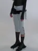Side Button Capri Pants/ White sold by PROD Bldg