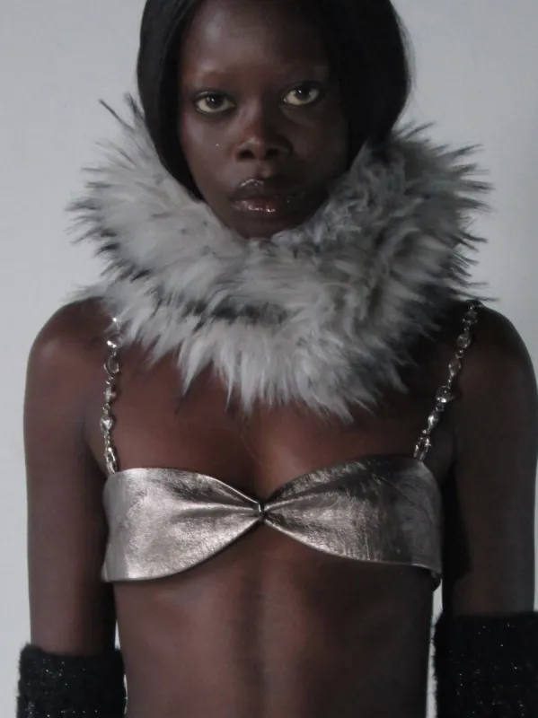 Gray Plush Faux Fur Neckwarmer sold by PROD Bldg