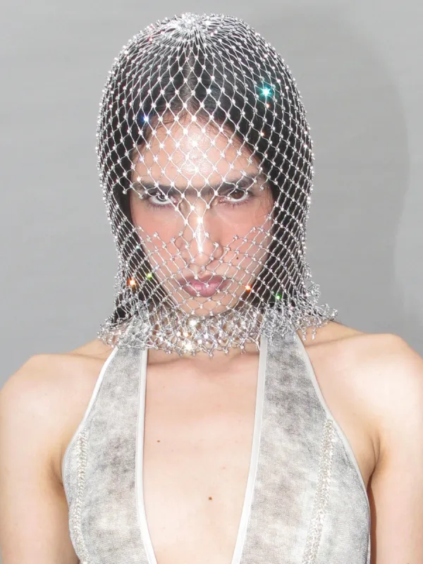 Rhinestones Mesh Veil Mask sold by PROD Bldg