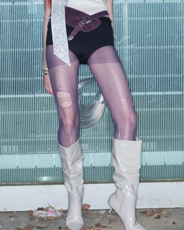 Torn Purple Stockings sold by PROD Bldg