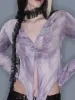 Petal Sheer Mesh Tie Top sold by PROD Bldg