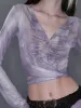 Petal Sheer Mesh Tie Top sold by PROD Bldg