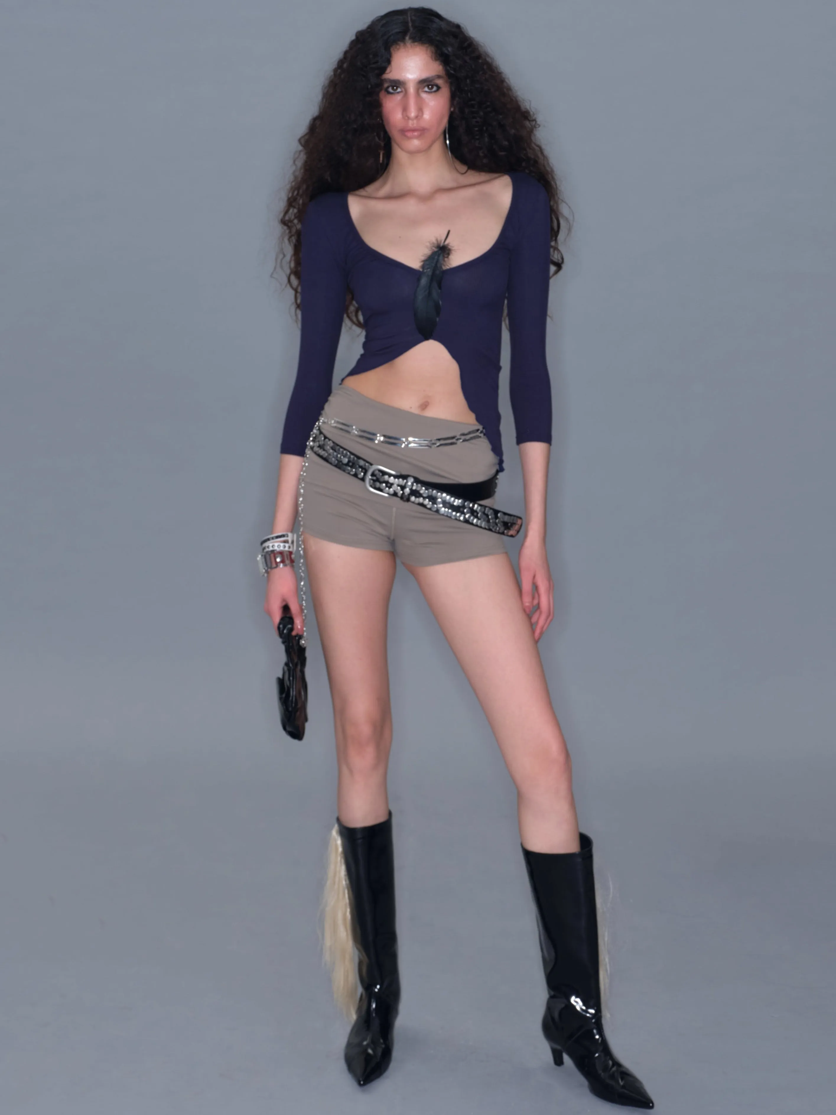 Ruched Fitted Backless Basic Long-sleeve sold by PROD Bldg product image thumbnail 5