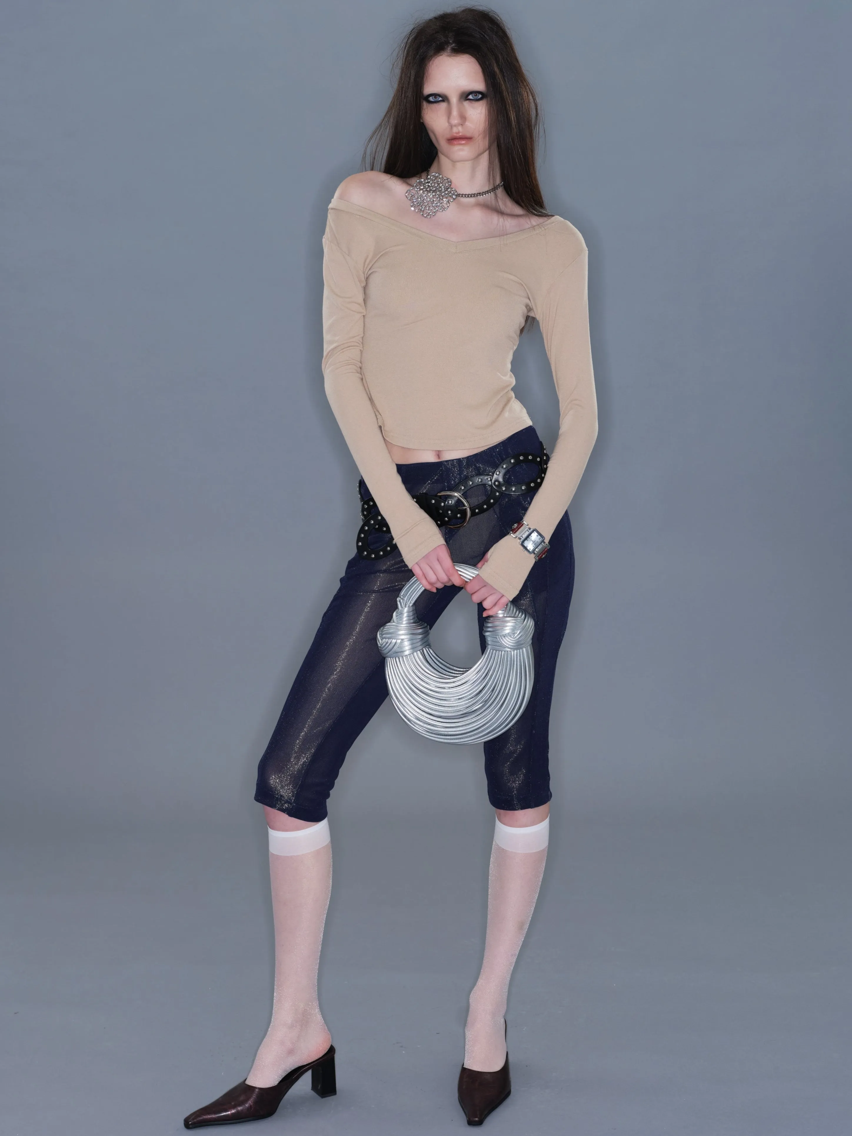 Basic V-Neck Long-Sleeve/ Beige sold by PROD Bldg product image thumbnail 4