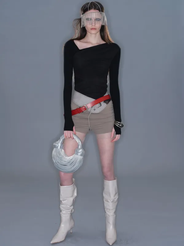 Drape Shoulder Long-sleeve/ Black sold by PROD Bldg