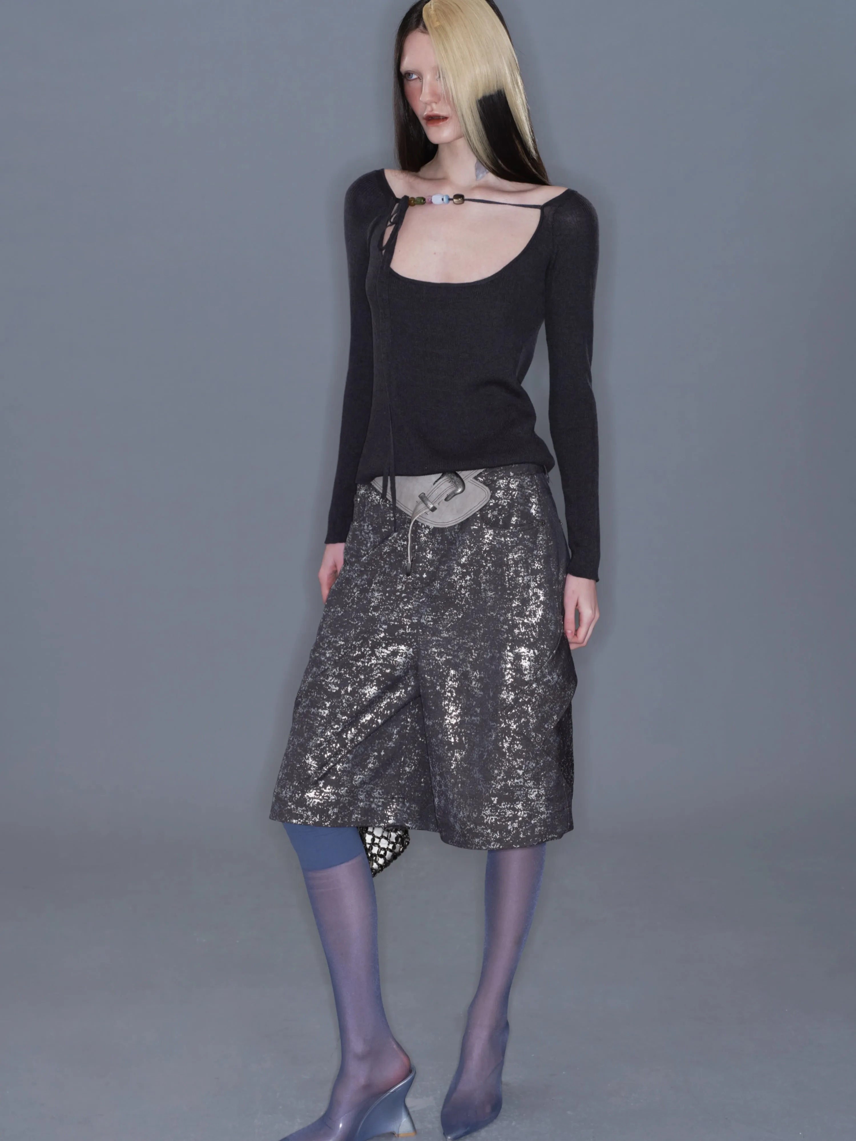 Multiway Round Neck Beaded Knit Top sold by PROD Bldg product image thumbnail 5