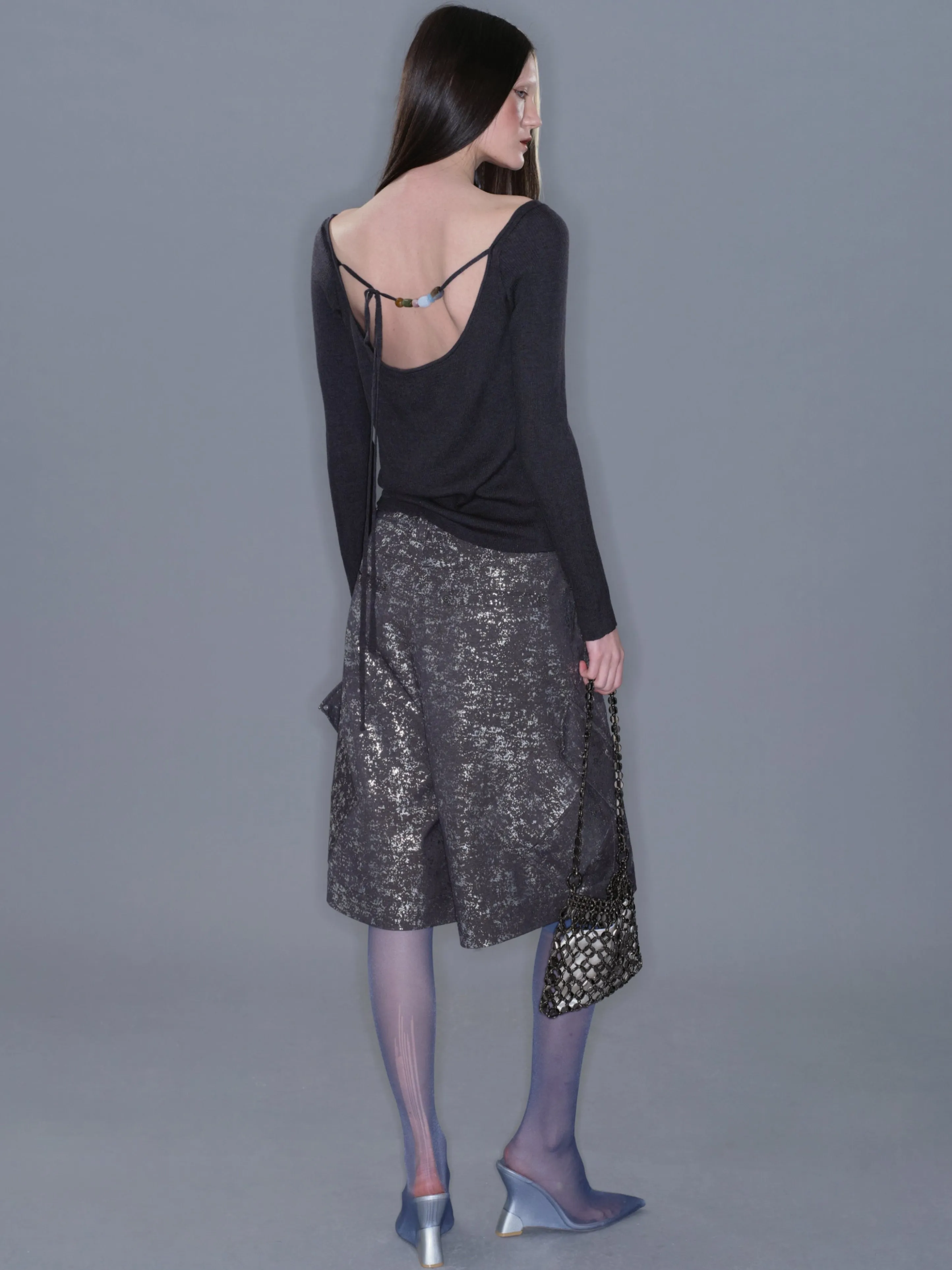 Multiway Round Neck Beaded Knit Top sold by PROD Bldg product image thumbnail 2