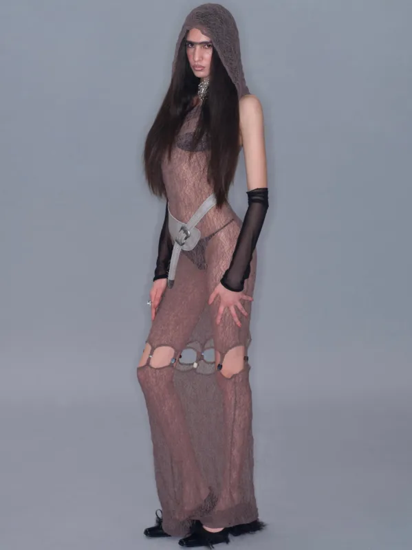 Sheer Beaded Maxi Dress sold by PROD Bldg